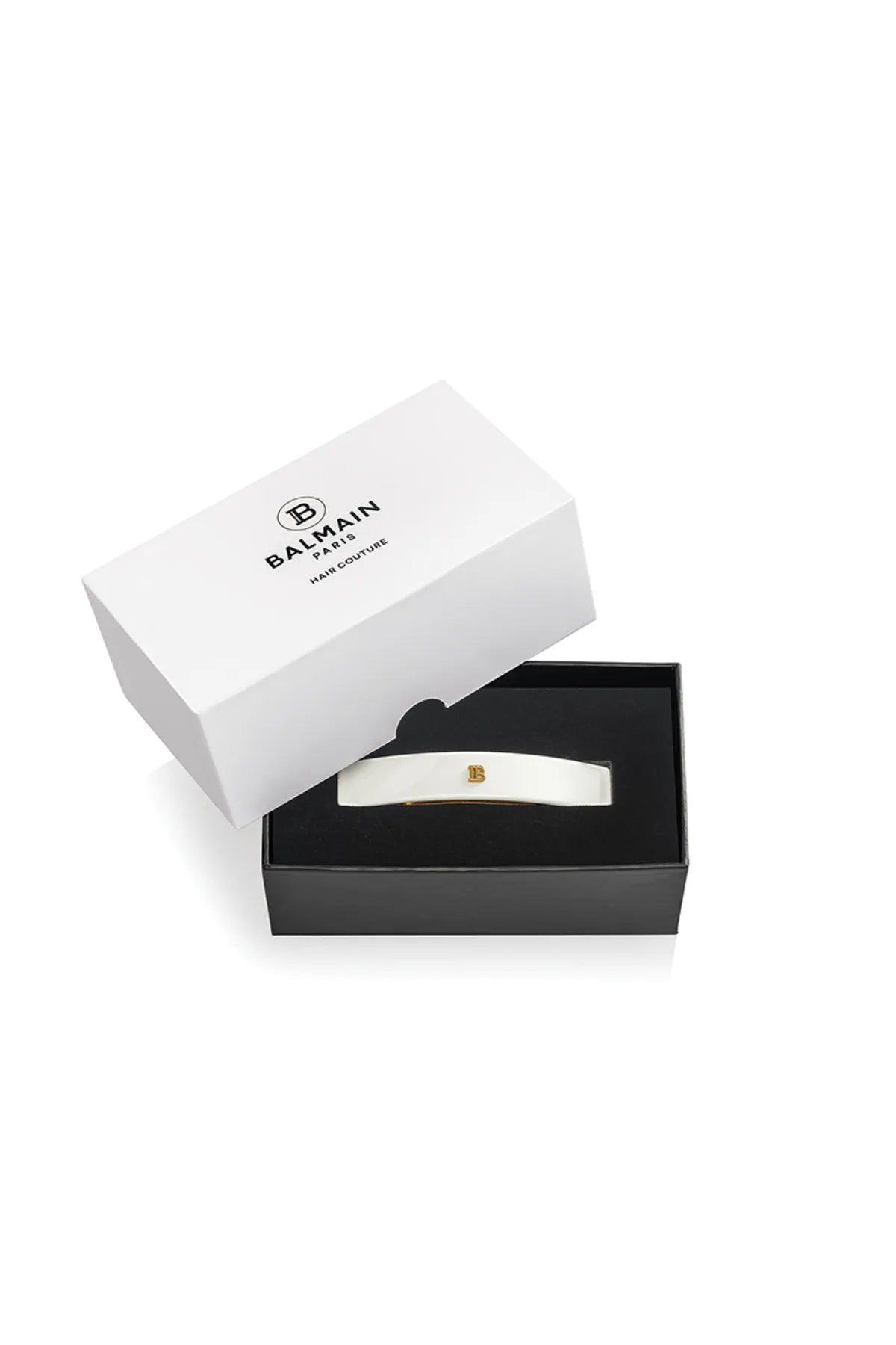 Cellulose Acetate Barrette pour Cheveux Medium White