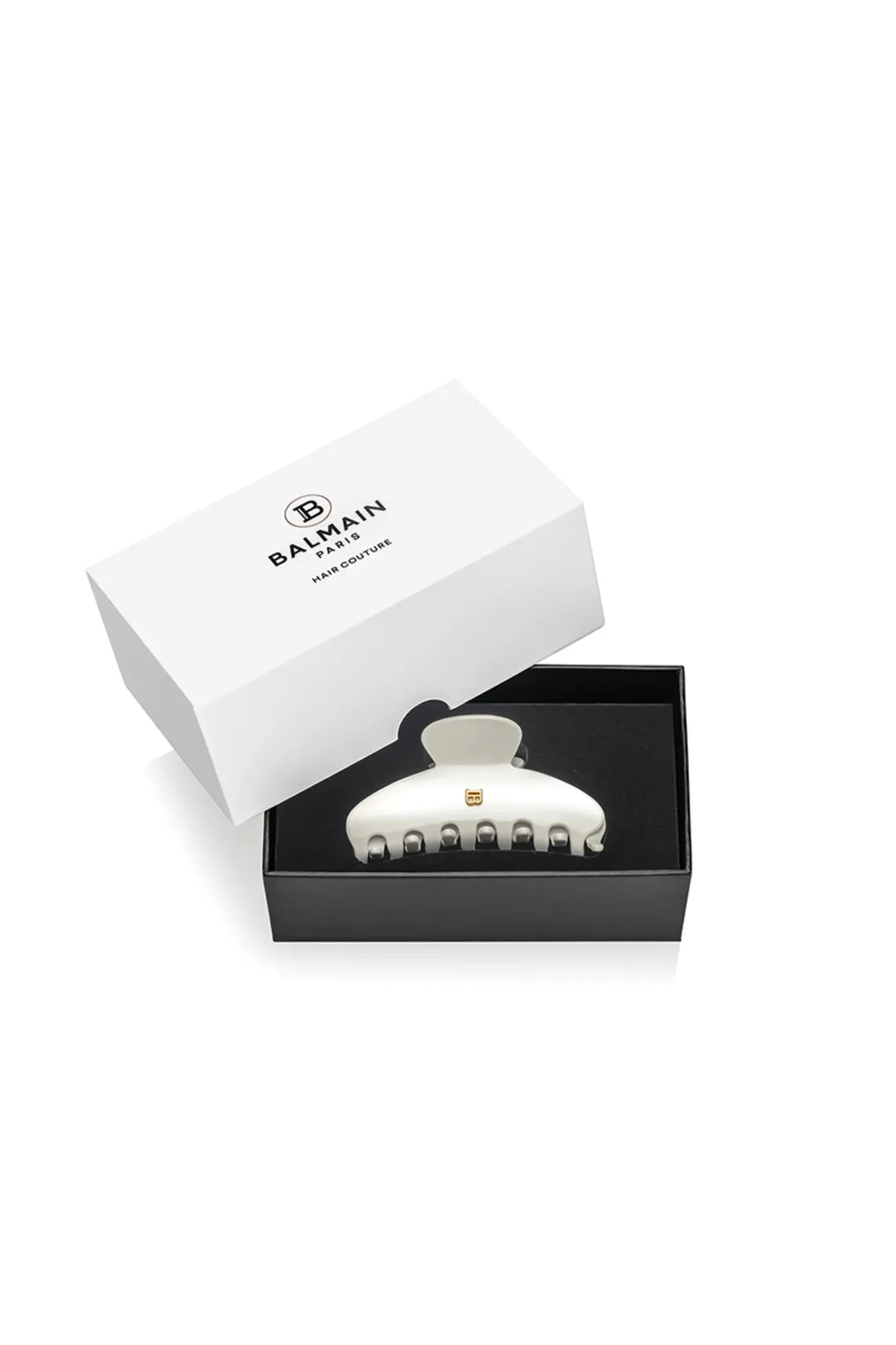 Cellulose Acetate Pince à cheveux Medium White