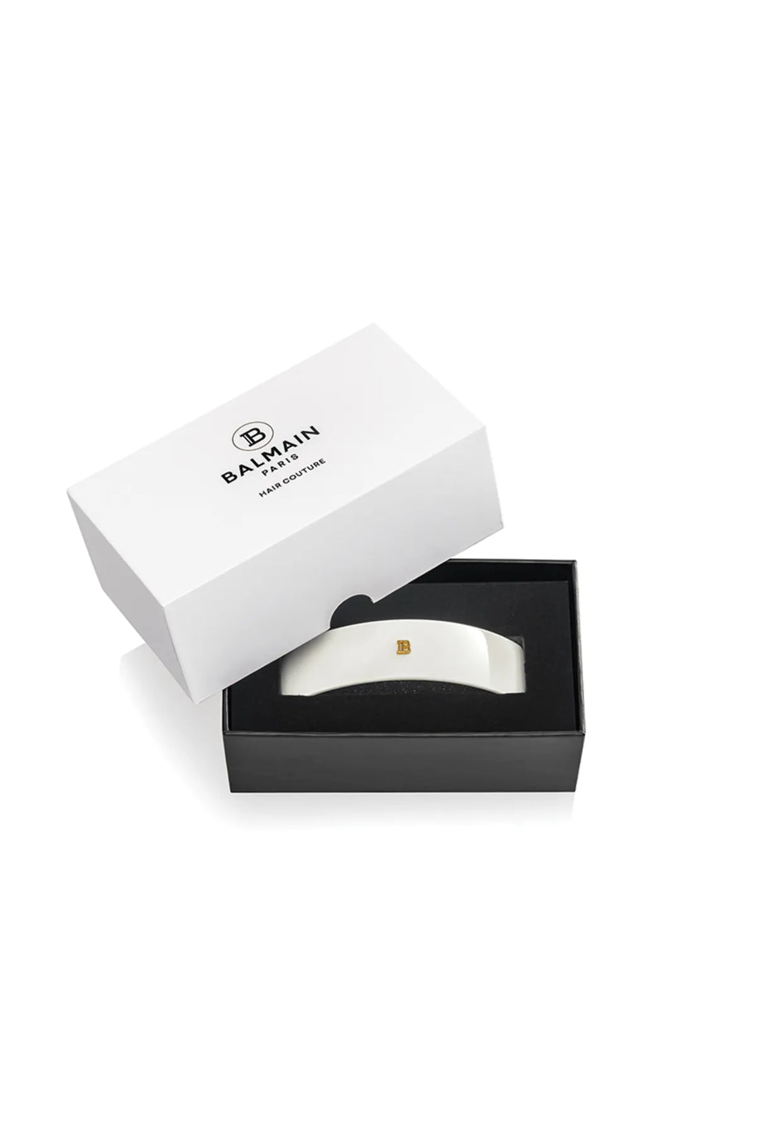 Cellulose Acetate Barrette pour Cheveux Large White