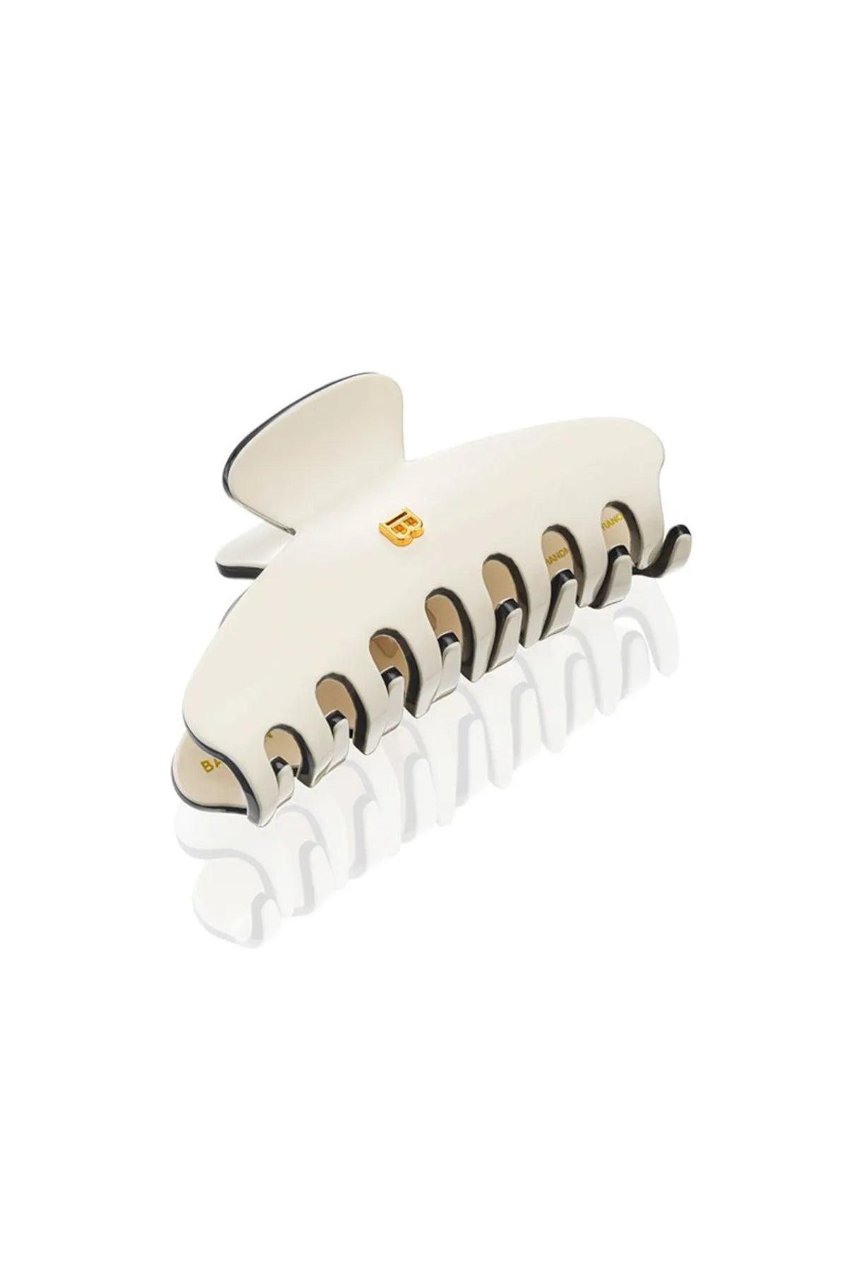 Cellulose Acetate Pince à cheveux Medium White/Black