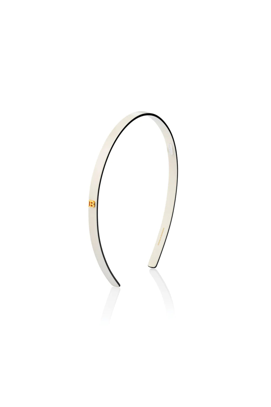 Cellulose Acetate Headband White/Black Small