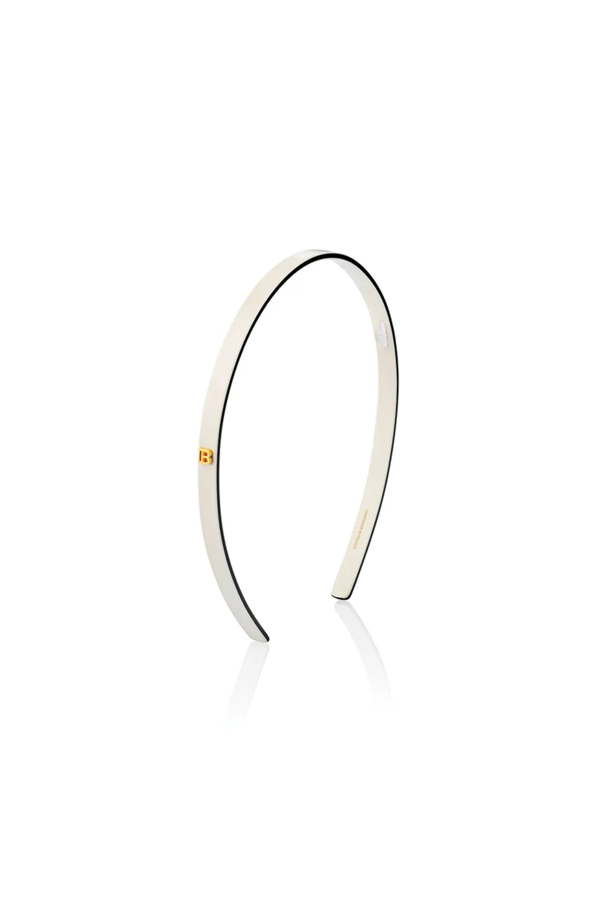 Cellulose Acetate Headband White/Black Small