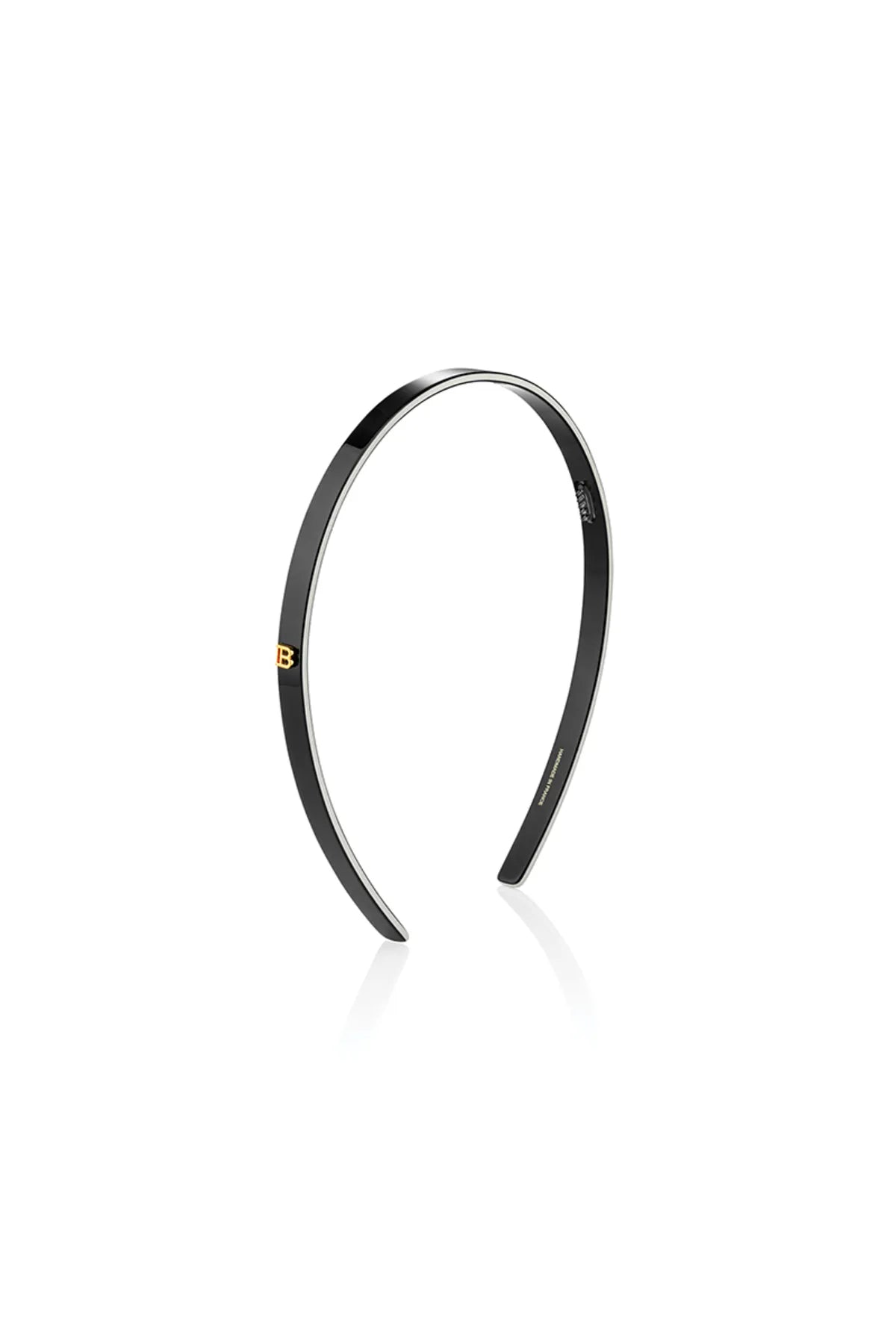 Cellulose Acetate Headband Black/White Small
