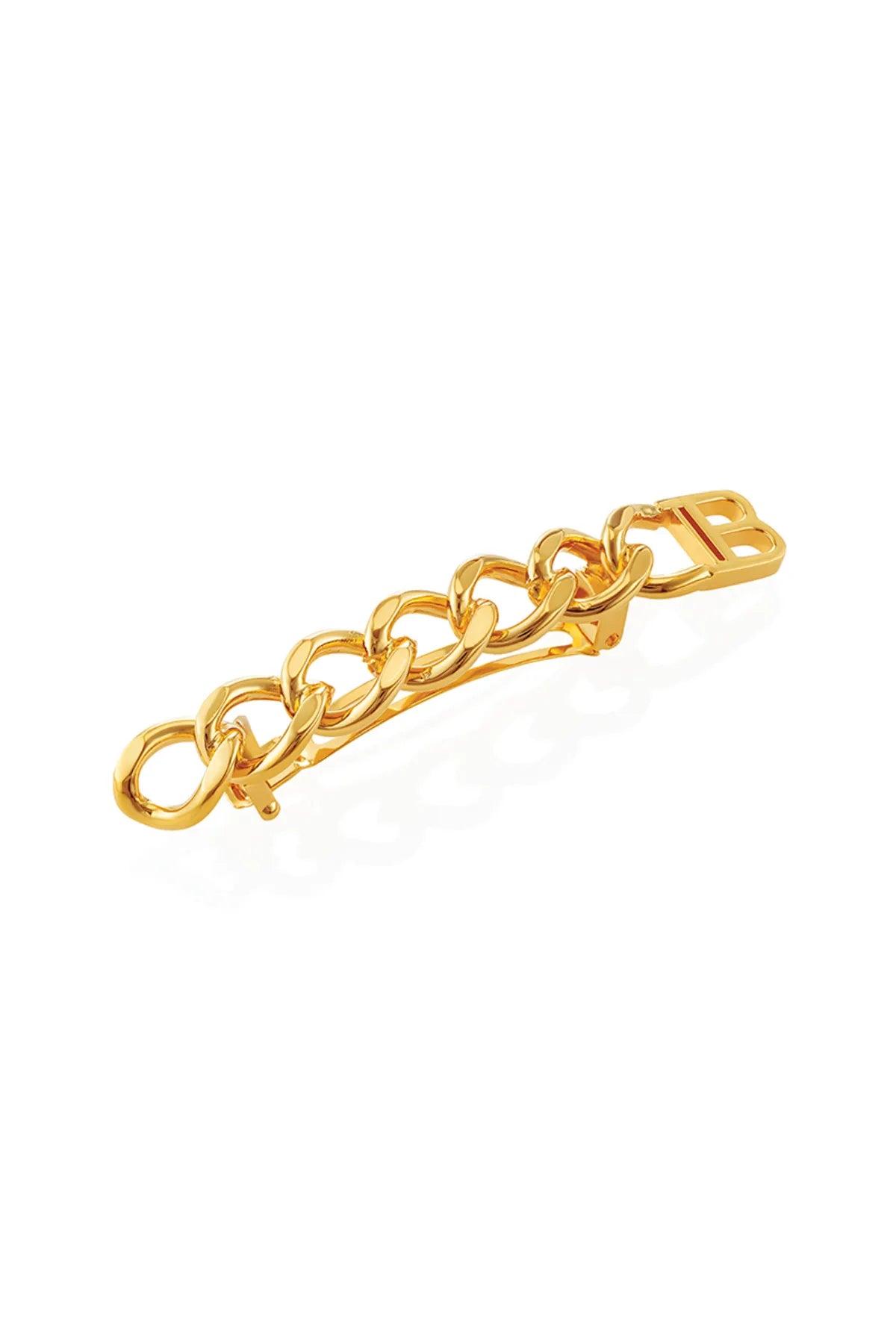 Gold Plated Barrette Medium Chain