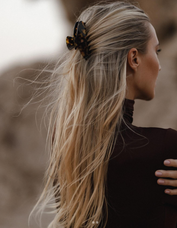 Cellulose Acetate Pince à Cheveux Large – Tortoise Shell