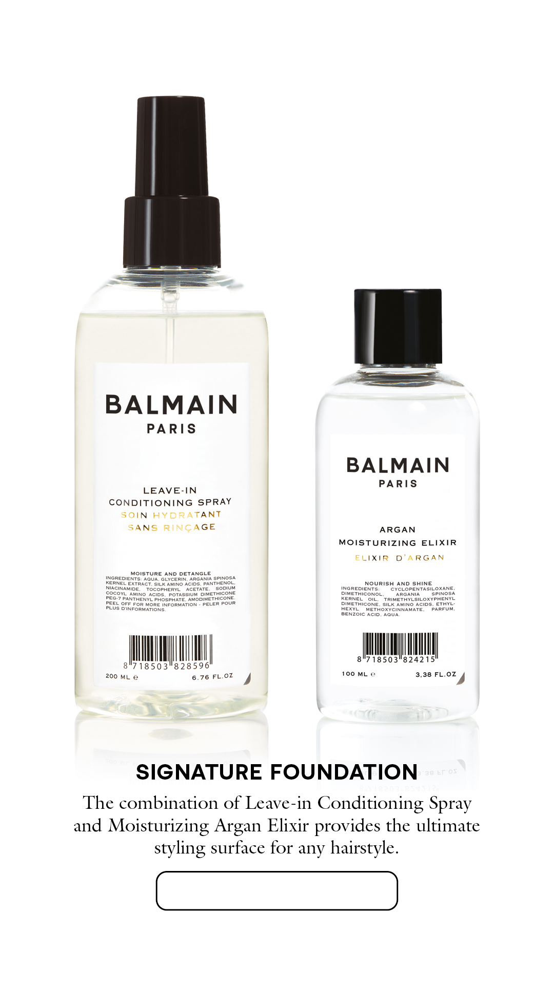 Signature Foundation Set (Argan Moisturizing Elixir 100 ml + Leave-In Conditioning Spray 200 ml)